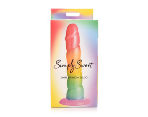 Simply Sweet Swirl Sili Dildo 6.5in Rain