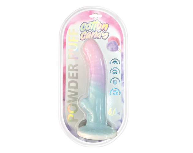 Cotton Candy Powder Puff Dildo 6.5in