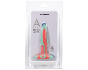 A-Play Groovy Sili Anal Plug 4in Sunrise