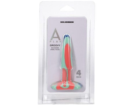 A-Play Groovy Sili Anal Plug 4in Sunrise