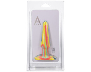 A-Play Groovy Sili Anal Plug 5in Sunrise