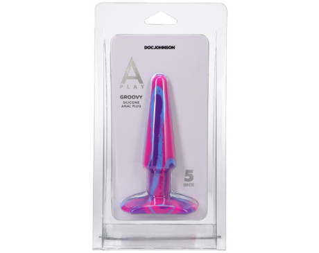 A-Play Groovy Sili Anal Plug 5in Berry