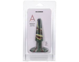 A-Play Groovy Sili Anal Plug 5in Camoufl