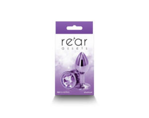 Rear Assets Metal Anal Plug Small Purple