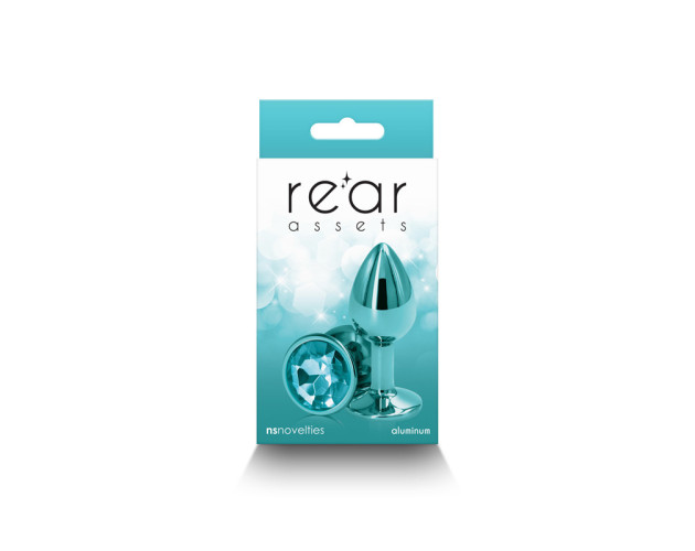 Rear Assets Metal Anal Plug Small Teal