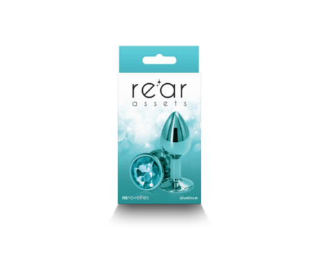 Rear Assets Metal Anal Plug Small Teal