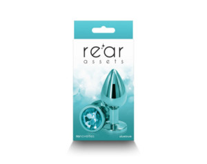 Rear Assets Metal Anal Plug Medium Teal