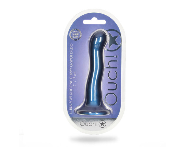 Shots Ouch Ultra Soft Sili 7in Curv MBlu