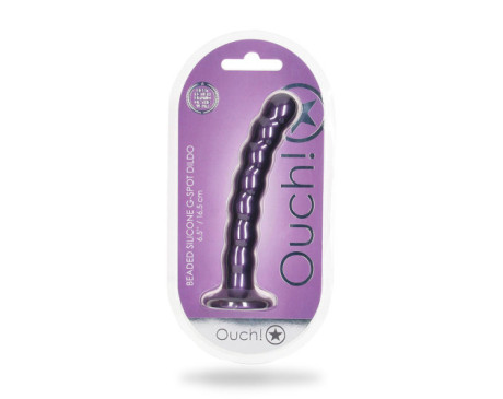 Shots Ouch Beaded Sili 6.5in GSpot MPur