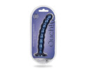 Shots Ouch Beaded Sili 8in GSpot MetBlu