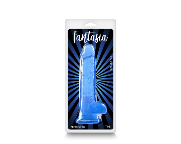 Fantasia Ballsy 6.5in Jelly Dildo Blue