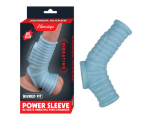 Vibrating Power Sleeve Ribbed Fit Blue