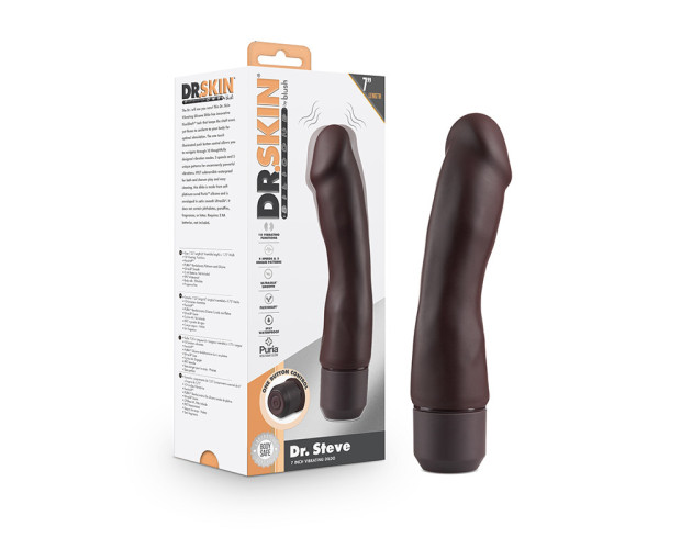 Dr. Skin Sili Dr. Steve Vib Dildo 7in Br