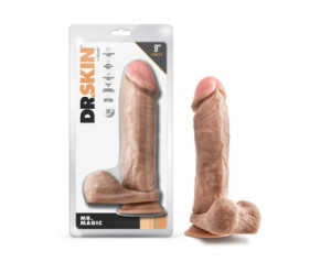 Dr. Skin Mr. Magic Dildo/Ball 9in Beige