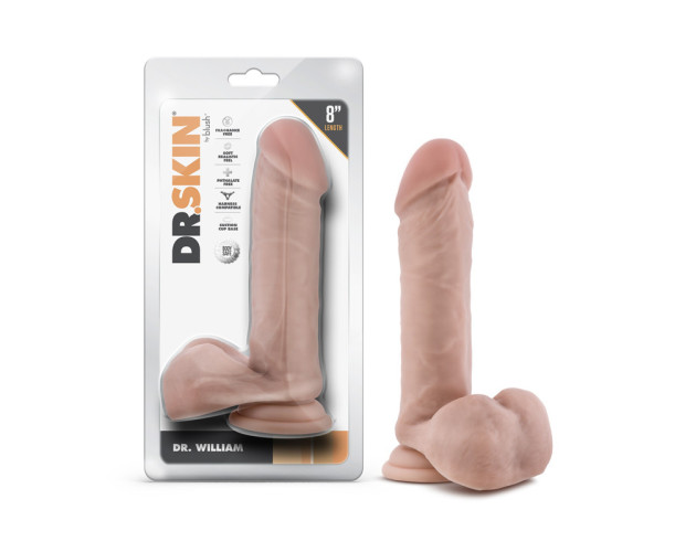 Dr. Skin Dr. William Dildo/Ball 8in Beig