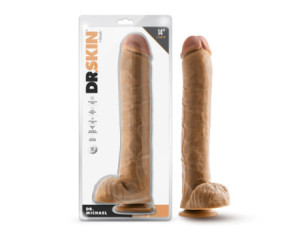 Dr. Skin Dr. Michael Dildo/Ball 14in Tan