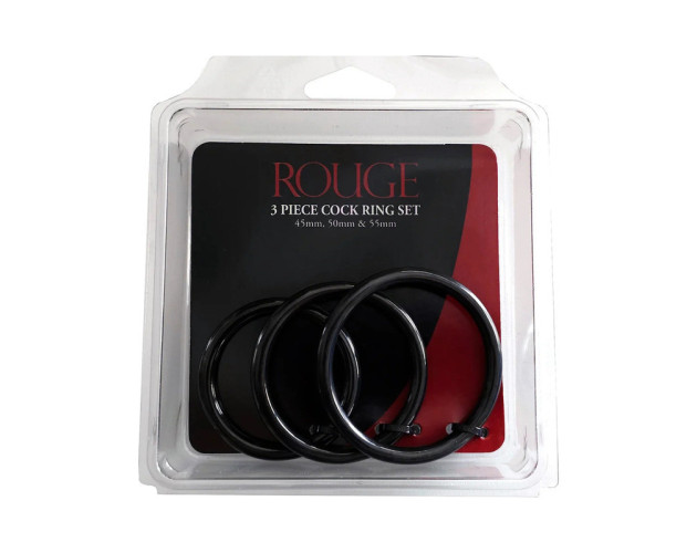 Rouge SS 3pcs Cock Ring (45/50/55mm) Bl