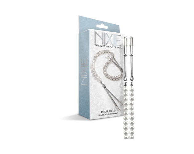 Nixie Adjust Tweezer Clips W/Pearl Wh/Go