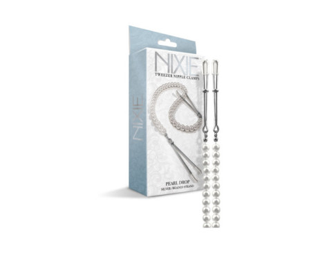 Nixie Adjust Tweezer Clips W/Pearl Wh/Go