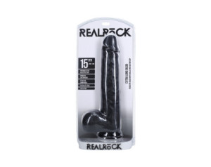 RealRock Extra Long 15in Dil w/Balls Blk