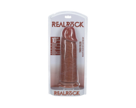 RealRock Extra Thick 10in Dildo Tan