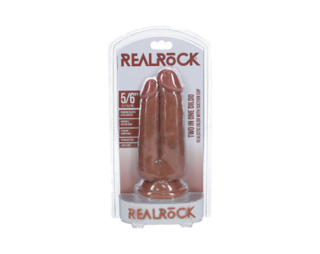 RealRock Two in One 5/6in Dildo Tan