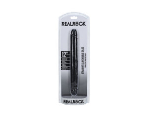 RealRock 12in Slim Double Dong Black