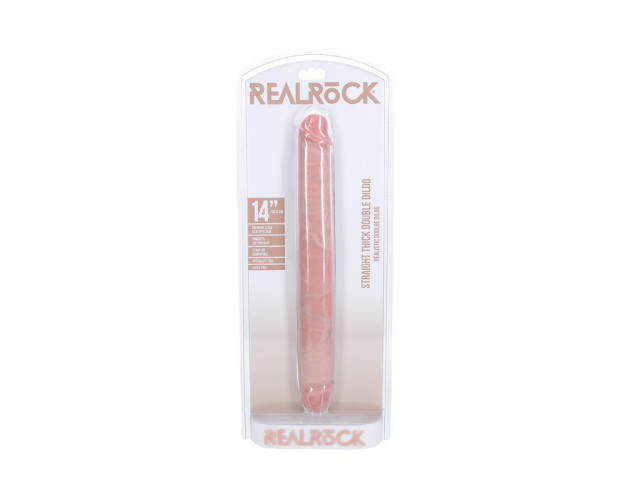 RealRock 14in Thick Double Dong Beige