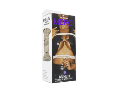 Merci Bind & Tie 6mm Hemp Rope 50ft Natu