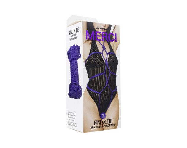 Merci Bind & Tie 6mm Hemp Rope 50ft Viol