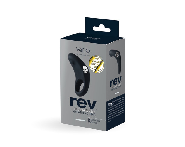 VeDO Rev Rechargeable Vibrating CRing Bk