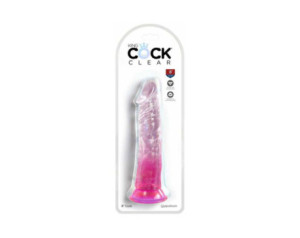 King Cock Clear 8in Pink