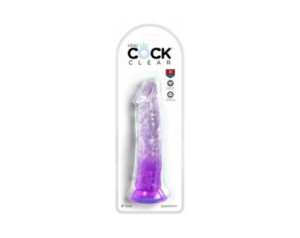 King Cock Clear 8in Purple