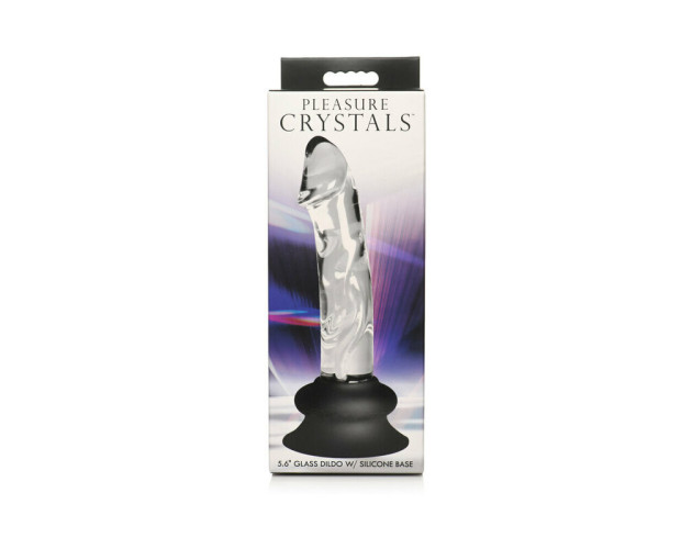 Pleasure Glass Dildo W/Sil Base 5.6in