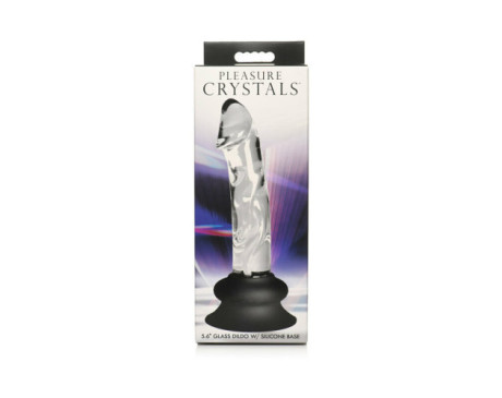 Pleasure Glass Dildo W/Sil Base 5.6in