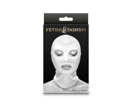 Fetish&Fashion Eyes&Mouth Hood White