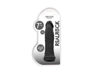 RealRock Skin 6 in. Penis Sleeve Black