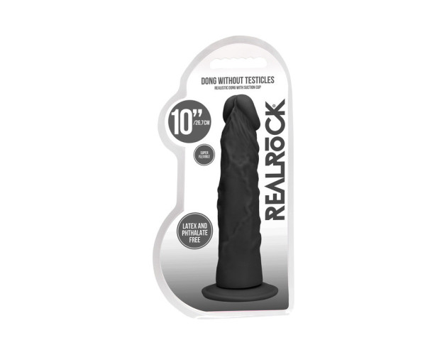 RealRock Skin 10 in. Dildo Black