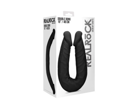 RealRock Skin Double Dong 18 in. Black