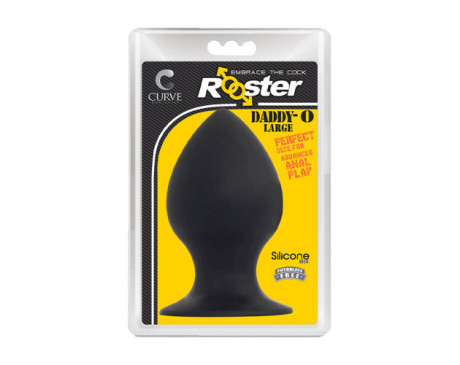 Rooster Daddy-O Large Silicone Plug Blk