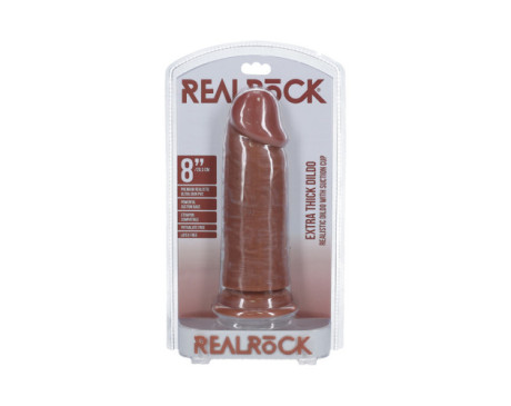 RealRock Extra Thick 8in Dildo Tan