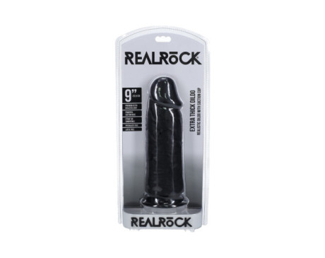 RealRock Extra Thick 9in Dildo Black