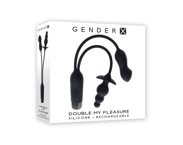 GX Double My Pleasure Recha Vibrating Bk