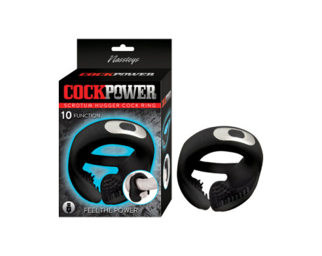 Cockpower Scrotum Hugger Cock Ring Black