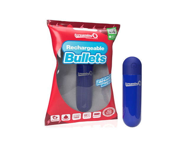 Screaming O Rechargeable Bullets Blue