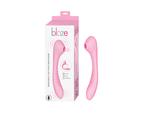 Blaze Bendable Suction Massager Pink