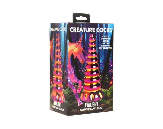 Creature Cocks Twilight Rbow Glass Dildo