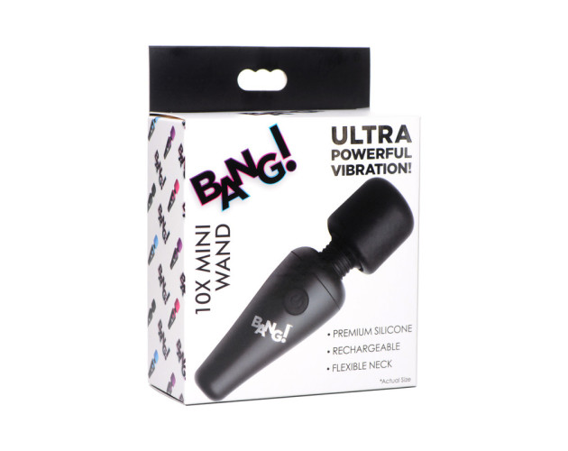 BANG! 10X Vibrating Mini Sili Wand Black