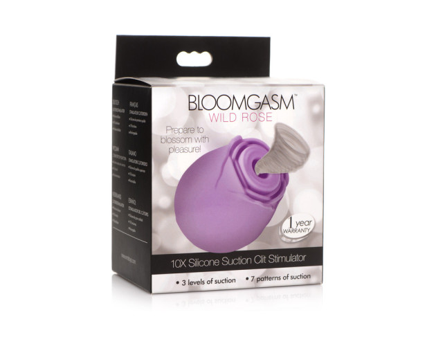 Bloomgasm Wild Rose Suct Clit Stim Purp