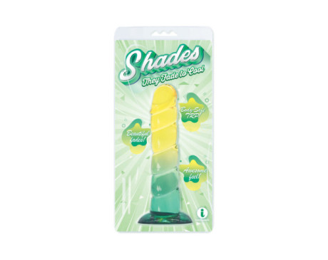 Shades Swirl 7.5 in. Dildo Yellow/Mint